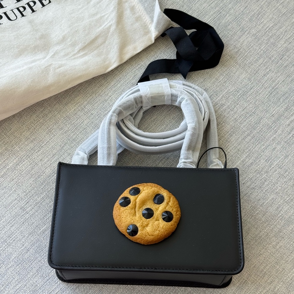 Puppets and Puppets Jewel Cookie Leather Top Handle Bag, NWT - Picture 3 of 7